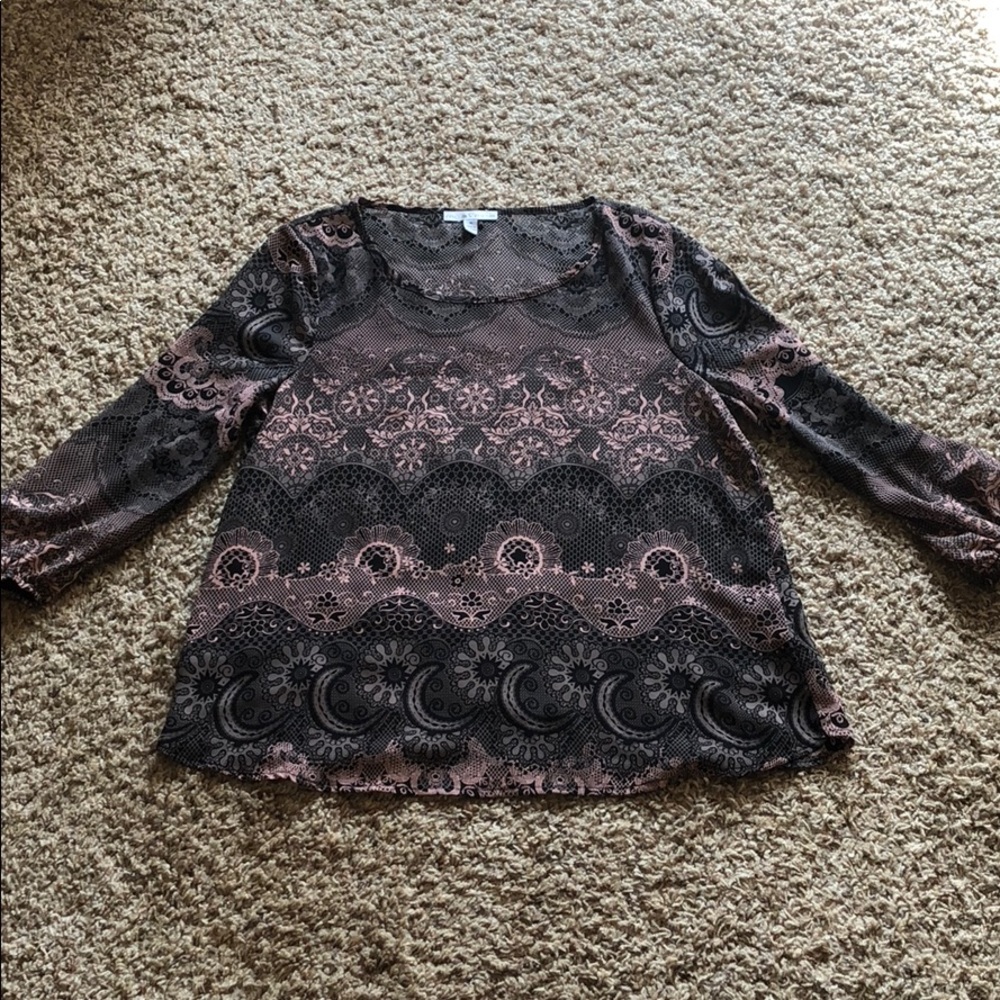 Sheer patterned blouse
